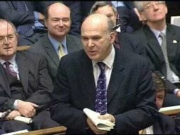 Vincent Cable MP speaking in Parliament